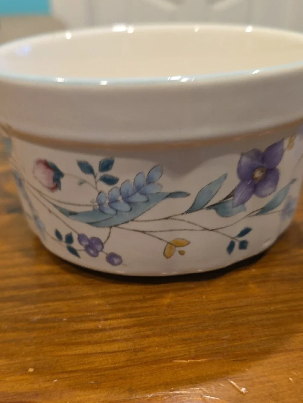Pfaltzgraff White Ramikin with Black Backstamp